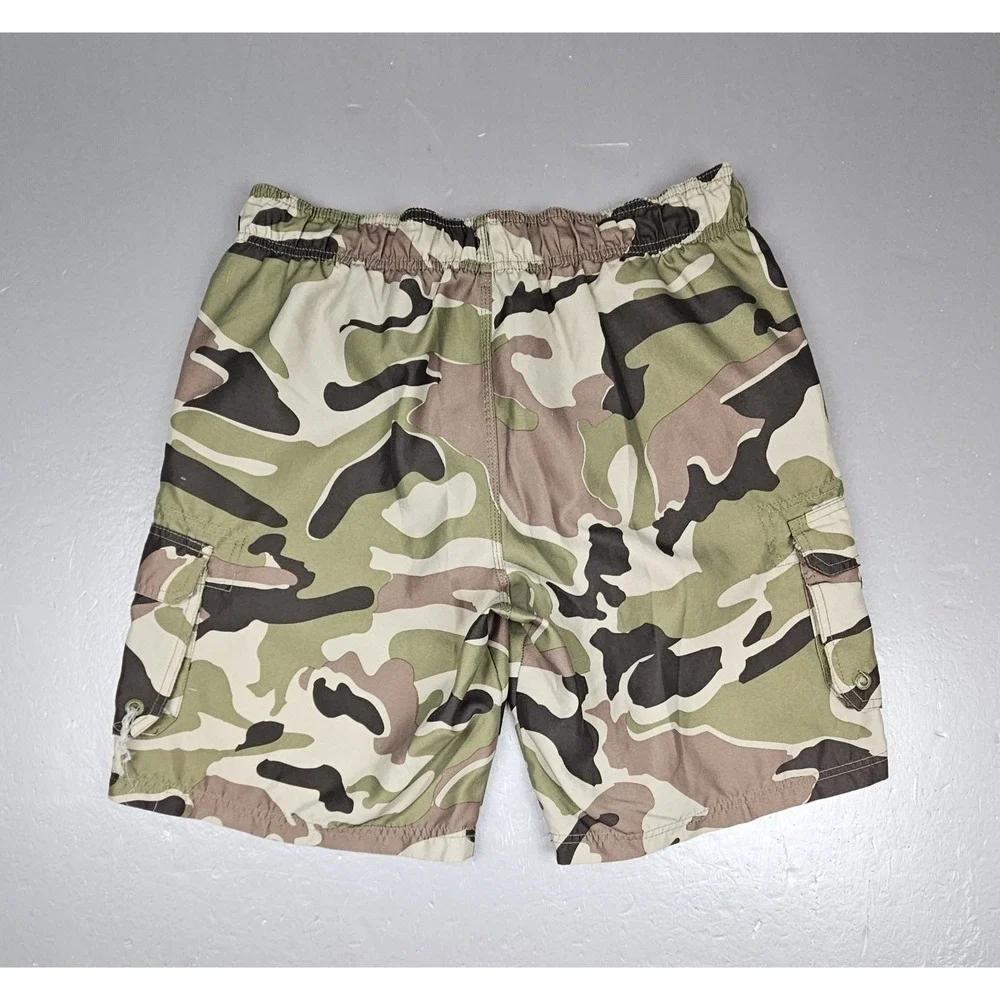 OP Ocean Pacific Board Shorts Mens Medium Y2k Camo Drawstring Lined  Swim Trunks